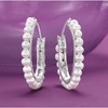 Ross-Simons 3-3.5mm Cultured Pearl Hoop Earrings in Sterling Silver - 4 of 4