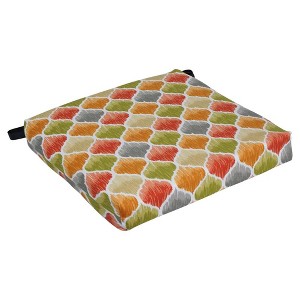 Blazing Needles, 20-inch by 19-inch Patterned Outdoor Chair Cushion - 1 of 2