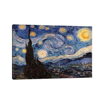 The Starry Night by Vincent van Gogh Unframed Wall Canvas - iCanvas
