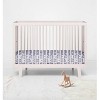 Bacati - Paisley Printed Purple Aqua Teal 100 percent Cotton Universal Baby US Standard Crib or Toddler Bed Fitted Sheet - 4 of 4