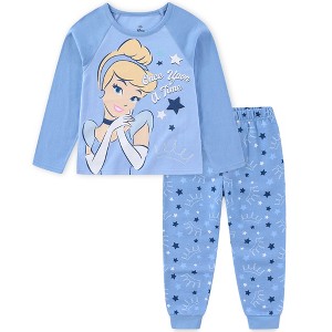 Disney Princess Cinderella Girls 2 Piece Shirt and French Terry Pants Set for Toddler and Big Kids - 1 of 4
