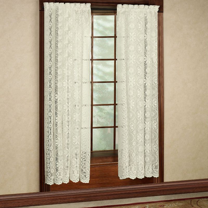 Sweet Home Collection | Lace Jacquard Window Curtain Single Panel Hopewell, 1 of 3