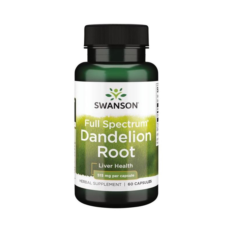 Swanson Herbal Supplements Full Spectrum Dandelion Root 515 mg Capsule 60ct, 1 of 3