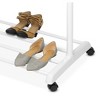 Whitmor Adjustable Garment Rack White: Steel Frame, No Assembly, Closet & Wardrobe Hanging, White Rolling Rack - 4 of 4