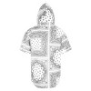 Slickblue Men's Hooded Bandana Baseball Jersey, Street Style, Black/White/Red, Cotton Blend, Size S-XL - 2 of 4