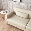 SKRAN Luxury Velvet Sofa with Gold Accents Modern 3-Seat Couch with Plush Cushions for Living Room and Office Decor (Beige) - 2 of 4