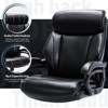 Big and Tall Office Chair 400lbs-Heavy Duty Executive Desk Chair with Extra Wide Seat, High Back Ergonomic Leather Computer Chair-Black - 4 of 4