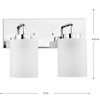 Progress Lighting Merry Collection 2-Light Polished Chrome Bath Vanity Light, Etched Glass, Damp Rated - 4 of 4