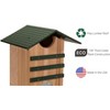 JCS Wildlife Cedar Screech Owl Nest Box with Poly Lumber Roof - 3 of 4