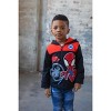 Marvel Spidey and His Amazing Friends Ghost-Spider Miles Morales Spider-Man Fleece Half Zip Hoodie Toddler to Little Kid - 2 of 4