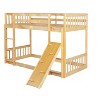 Grungis Twin Over Twin Loft Bed with Climbing Ramp and Ladder,Bunk Bed with Safety Guardrails,Modern Loft and Bunk Bed for Bedroom - 4 of 4