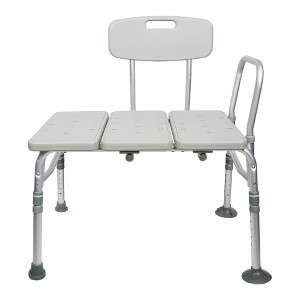 McKesson Knocked Down Bath Transfer Bench Adjustable Height up to 400 lbs - 1 of 4