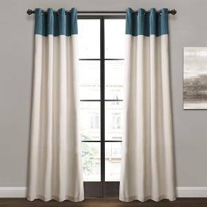 84" x 52" Milo Linen Window Curtain Panels Set - Lush Décor - 1 of 4