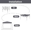 Ainfox 10'×10' Pop-up Slant Leg Portable Canopy - 2 of 4