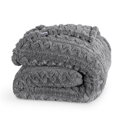 Cozy Faux Shearling Bed Blanket by Bare Home