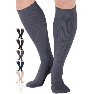Absolute Support Men’s 20–30 mmHg Firm Graduated Compression Socks – Knee High Support Stockings for Swelling, Pain & Circulation Relief, A104 - 1 of 4