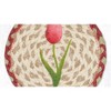 Earth Rugs Round Tulips Coaster – 7" Braided Jute Mat with Hand-Stenciled Spring Tulip Design in Pink, Yellow & Green Floral Tones - 3 of 3