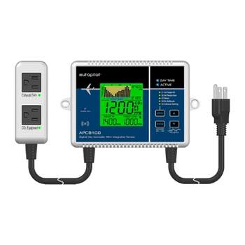 Autopilot Digital CO2 Controller with Integrated Sensor and 5 Foot Power Cord for Greenhouse and Indoor Gardening, Multicolor