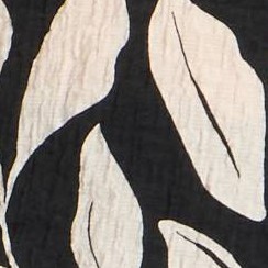 Black Leaf Print