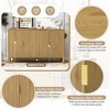 Okak Modern Stripe 4-Door Sideboard Storage Cabinet for Dining Room,Kitchen Pantry Cabinets with Back-of-Door Storage Racks - 4 of 4