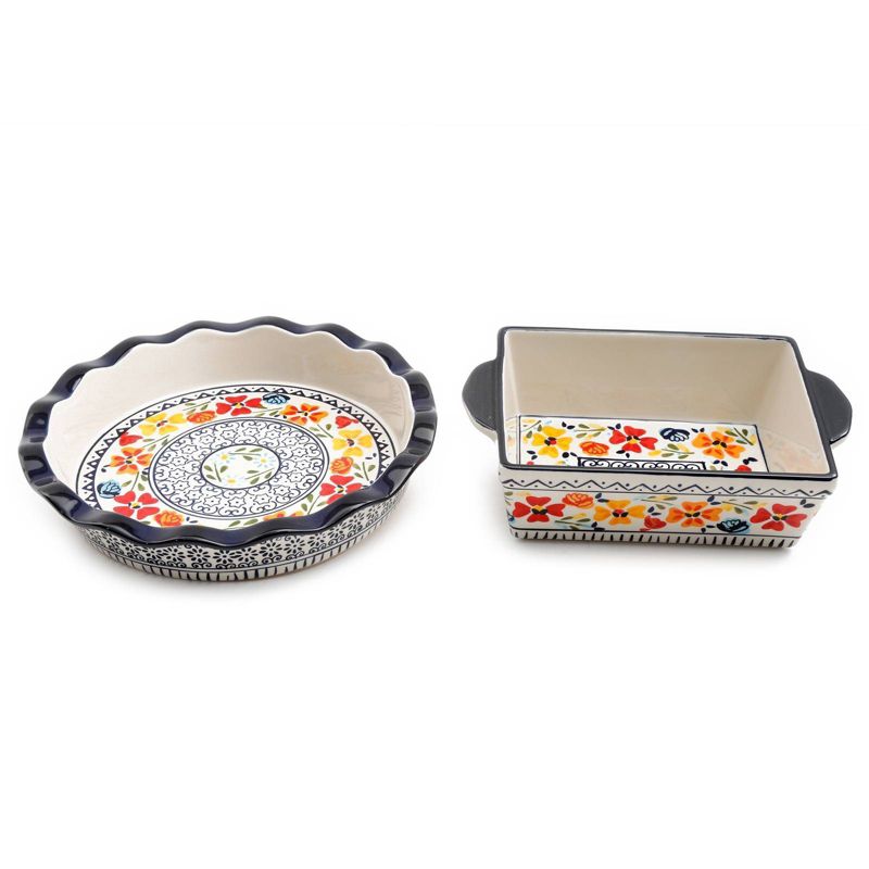 Gibson Home 2pc Stoneware Luxembourg Pie Dish Bakeware Set, 2 of 4