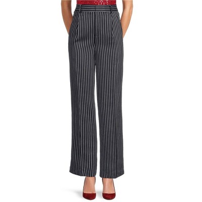 Tommy Hilfiger Womens High Rise Wide Dress Pants