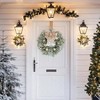 24 Inch Rustic Farmhouse Christmas Wreath with Champagne Leaves Berries Gold Balls for Front Door Indoor Outdoor Home Decor - 4 of 4