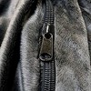 Ultimate Sack 5 Foot Memory Foam Filled Machine Washable Fur Covered Bean Bag Chair with Zipper, Double Stitching, Inner Liner, & Footstool, Charcoal - 2 of 4