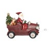 Transpac Resin 10.55 in. Multicolor Christmas Light Up Musical Santa Wagon - 3 of 4
