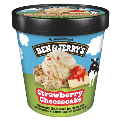 Ben & Jerry's Strawberry Cheesecake Ice Cream - 16oz : Target