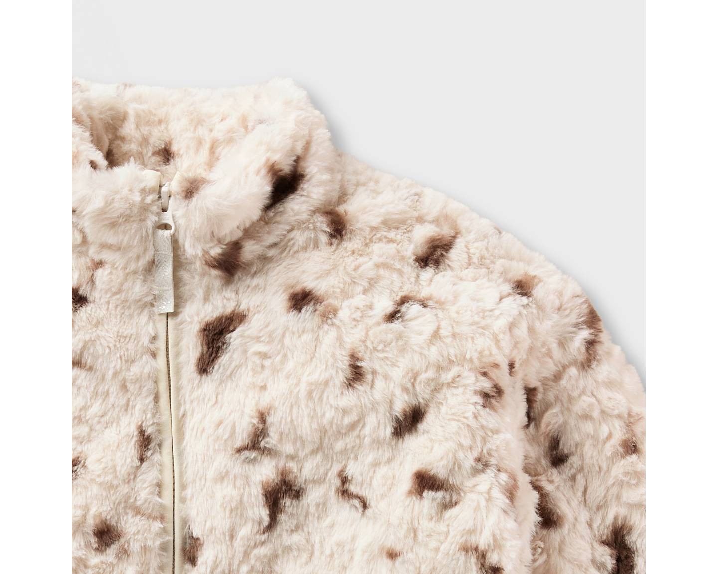 Куртка Cat & Jack Printed Faux Fur Jacket для девочек, цвет: Кремовый — фото 3