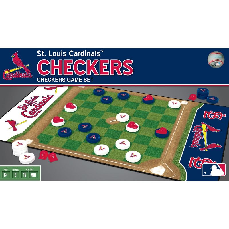 MasterPieces Officially licensed MLB St. Louis Cardinals Checkers Board Game for Families and Kids ages 6 and Up, 1 of 7