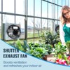 VEVOR 10'' Shutter Exhaust Fan, High-speed 820 CFM, Aluminum Wall Mount Attic Fan with AC-motor, Ventilation and Cooling for Greenhouses, Silver - 3 of 4