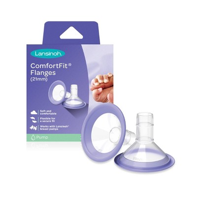 Image of Lansinoh Comfort Fit Breast Pump Flanges - 21mm - 2ct