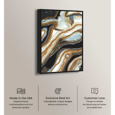 Large Black and Gold Abstract Canvas Wall Art