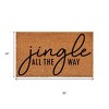 HomeRoots 24" X 36" Brown And Black Christmas Outdoor Coir Door Mat - 3 of 4