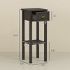 2-Tier Side Table with Drawer and Shelf, End Table for Living Room and Hallway - 3 of 4