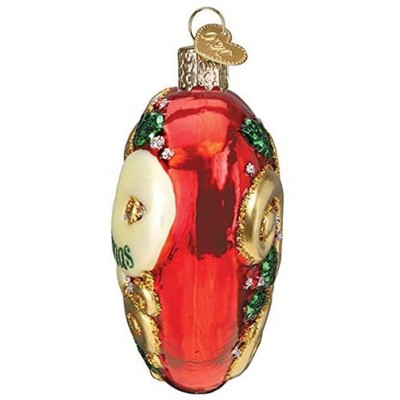Hand-Painted Glass Heart Tree Topper Ornament, First Christmas 2021
