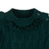 Hope & Henry Girls' Organic Ruffle Edge Cable Knit Sweater Dress, Deep Green Cable, 7 - 4 of 4