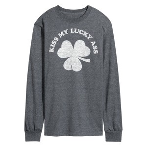 Men's - Instant Message - Kiss My Lucky Ass Long Sleeve Graphic T-Shirt - 1 of 4