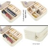 HTUTWOO Travel jewelry case Travel jewelry box Travel Jewelry Organizer Small Jewelry Organizer Box for Girls Women with Mirror - 4 of 4