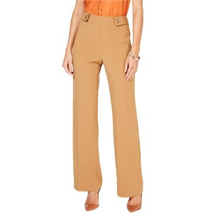 I.N.C International Concepts Womens Toggle Detail Casual Wide Leg Pants, Brown, 12 - 1 of 1