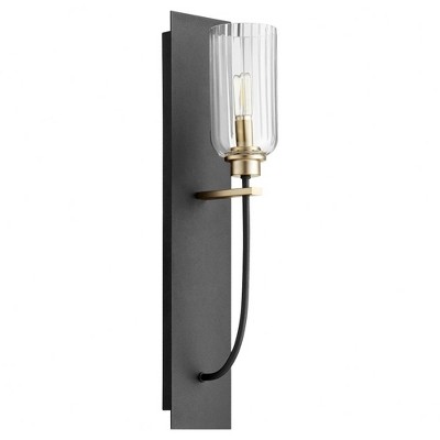 Quorum Lighting Espy 1 - Light Sconce in  Noir/Aged Brass