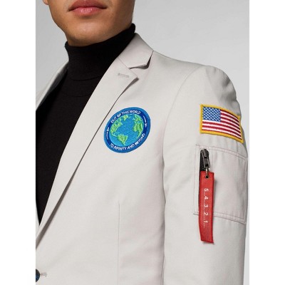 OppoSuits Deluxe Men's Blazer - NASA USA Astronaut Style Jacket - Off - White - Size 42 — фото 6