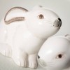 Sullivans 4" Sweet Sitting Bunny Figurines Set of 2  Ceramic - 2 of 3