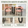 CAVINAS Modern Dining Chair with Soft Cushion and Unique Metal Back Design, Upholstered Accent Side Chair, Set of 2 - 4 of 4