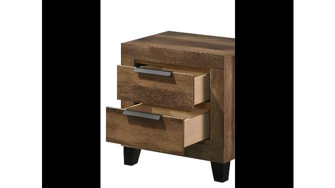 22&#34; Morales Nightstand Rustic Oak Finish - Acme Furniture, 2 of 7, play video