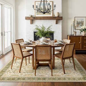 Abynow Medallion Diamond Faded Rustic Indoor Area Rug - 1 of 4