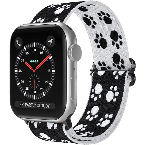 Black and White Polka Dot Silicone Apple Watch Band 38/40 mm