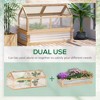 48" x 24" x 32.25" Elevated Planting Beds Garden Wooden Cold Frame house Flower Planter Protection Wood - 4 of 4